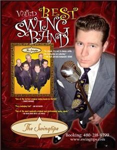 The Swingtips, Mesa — Everyone who has ever seen the Swingtips perform knows how much fun it is to be a part of the band's live interactive shows. Audiences of all ages find themselves laughing, singing, dancing, and even performing on stage with the band's swing and variety music extravaganza. A former act at Disney World for 4 years, The Swingtips have been noted as one of the hottest nostalgia pop acts to emerge in the industry. Having entertained audiences for the past two decades, The Swingtips have garned awards for Best Wedding Band and Most Fun Event Band over the years. They're the hottest ticket in town - the one, the only, The Swingtip