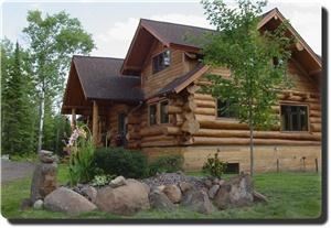Superior Gateway Lodge, Two Harbors — Superior Gateway Lodge opened June 1, 2009.  This 3,800 square foot custom built log lodge event center and Bed and Breakfast is a first for our area.  Nestled in the woods just northeast of Two Harbors, the lodge is conveniently located for resident and travelers of the North Shore.  Joe and Pat Richter, the owners, feel that the lodge will fill a niche as an event facility, such as retreats, seminars, reunions, crafting classes, and even weddings. The lodge has three master suites.