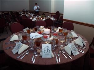 The Cedars Conference Center, McPherson — Wedding Reception Table Setting