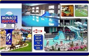 Monaco Motel  Resort & Suites, Wisconsin Dells — Monaco Motel Resort & Suites located on the main strip next to Noahs Ark Water park and only a few blocks away from Mt. Olympus water and theme park.