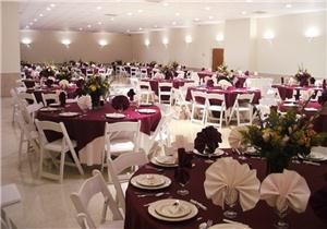 DeeJay's Event Center, Raleigh — Burgandy & Ivory Wedding Reception in our Grand Ballroom