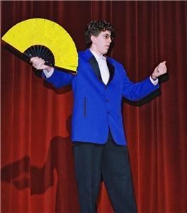 Amazing Magic by Joey D, Albany — Joey D about to make a confetti snowstorm at the Egg in Albany.