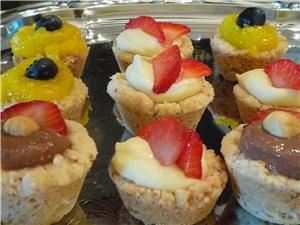 Bliss Fine Foods, Closter — Scrumptious gluten and dairy free tartlets filled with variety of mousse fillings (key lime with blueberry, vanilla and strawberry, chocolate hazelnut cream).