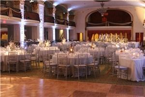 Black Bag Productions - Baltimore, Baltimore — "Winter Wonderland"- Renaissance Mayflower Ballroom, Washington DC - December 2008;Linens by BBJ Linens;Tabletop design - Black Bag Productions; Photo - H. Jackson Images