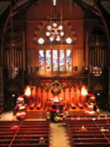 Sanctuary, Old South Church, Boston — View of the East Chancel.