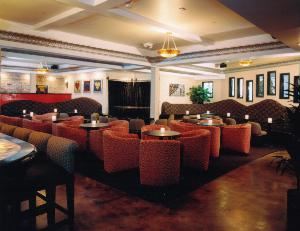 Onyx Front Room, Thin, San Diego — The front room of Onyx has a piano-shaped DJ booth!