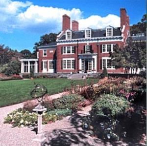 Celebrate your special occasion at a unique country estate.  Located just 30 minutes from downtown Boston, the Bradley Estate offers a gracious and refined setting for weddings, private events, and corporate events and meetings. The elegant Georgian-style house, including the surrounding landscaped grounds, lawns, formal gardens, and rustic woodland trails are all available for your function.  Whether you are celebrating a wedding or hosting an intimate client gathering, the Bradley Estate provides a charming backdrop for any special occasion.