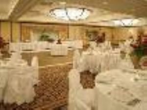 Majestic Ballroom, Hilton Lisle/Naperville, Lisle — Whether you are planning a wedding reception or a black-tie gala, we are the perfect hotel! Featuring two elegant ballrooms and one junior ballroom, the Hilton is sure to meet your requirements. The Majestic Ballroom offers elegant windows, crystal chandeliers, double entrance doors and is decorated in rich, jewel tones of gold, burgundy, midnight blue and ivory. The Majestic can accommodate up to 280 guests for dinner and 230 guests for a wedding reception.