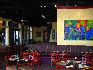 Sonoma Grill & Wine Bar, Flower Mound — View of the Main Dining Room.  Guests dine surrounded by numerous original works of art by artist, Richard Nunez.