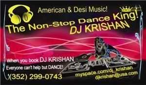 DJ KRISHAN - Tampa, Tampa — DJ KRISHAN - 7+ years experience. 

Spinning the best in West Indian, American, Bollywood. 

Including Chutney, Indian-Bhangra, Garba, Gujarati, Soca, Bhaitak, Hindi, Dutch, Hiphop, RnB, Top40, Mainstream, Reggae, Reggaeton. 

DJ KRISHAN - 352-299-0743