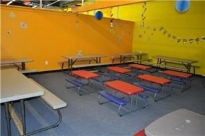 Abbey' Party room, Abbey's Playtown, Grand Prairie — Come to Abbeys for your birthday bash and take advantage of our huge party room and playground for your friends and family. We have 3 great birthday packages you could choose from. 

UP TO 8 PARTY - $99 

Up to 8 children 
Paper Goods + Balloons 
1 Free Birthday Pass 
1.5 hours of party time 
Additional Children - $12; 


ABBEYS PARTY - $225 
Up to 15 children 
Paper Goods + Balloons + Table Covers 
Pizza & Juice 
1 Free Birthday Pass 
2 hours of party time 
Additional Children - $15; 


ABBEYS BIG PARTY - $375 
Up to 25 children 
Paper Goods + Balloons + Table Covers 
Pizza & Juice 
1 Free Birthday Pass 
2 hours of party time 
Additional Children - $15