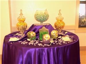 Divinely Orchestrated Events, San Francisco — Here is a picture of one of our signature candy bars. We will take your wedding colors and favorite sweet treats into consideration when designing your candy station.