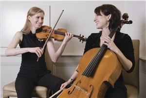 Duo d'Amore-string duos, trios and quartets, Hamilton — Photo used with kind permission of Amazing Canadian Fashion Magazine. See Duo d'Amore in issue VI!