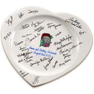GuestBookPlatters.com, Inc. - Boston, Boston — Personalized guest book signature platters with custom hand painted designs for your wedding, anniversary, engagement, birthday, retirement or special event. Why remember guests from a dusty old paper wedding guest book? Signature plates get displayed as a wonderful keepsake memento.
