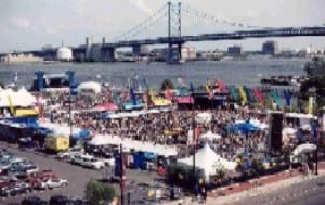 Festival Pier, Penn's Landing, Philadelphia — Festival Pier at Penn’s Landing features dramatic views of the Delaware River and the Benjamin Franklin Bridge as well as site amenities such as a 150’x80’ climate-controlled pavilion, 9’x9’ video wall, public restrooms, and large parking areas conveniently located adjacent to the event space. Festival Pier also has a private backstage area with dressing rooms, a small on-site office area, and a private 
parking area, etc.