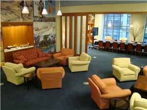 Living Room, Scholastic Inc - Auditorium & Greenhouse with Rooftop Terrace, New York — View of the sofa area