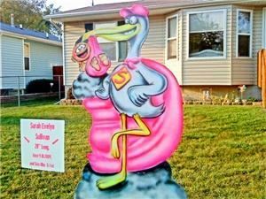 More Current Promotions, Des Moines — Storkdelivery.com and www.attentionsigns.com will deliver 
top quality products for your yard. We provide professional
quality air brushed signs that come with a custom vinyl letter sign for you as a keepsake. We deliver to Polk, Warren, Dallas, Warren and Story counties.