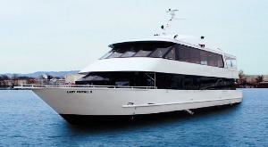 Pintail Yachts, Annapolis — The newly constructed 96-foot grand yacht, Lady Pintail II, is U.S. Coast Guard Certified to carry up to 149 passengers. Amenities on board include a luxurious main dining salon, plush panoramic lounge, stunning bar, grand staircase, full service galley, three open air decks, flat screen TV, and private bridal suite. This yacht can comfortably accommodate up to 120 guests for reception style events.