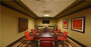 Board Room, Hilton Garden Inn Oxford/Anniston, Oxford — Our Executive Boardroom is perfect for your small meeting, complete with multimedia, whiteboard, and wireless Internet Access!
