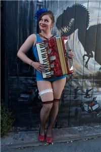 Luz Gaxiola, Vashon — Luz as featured in the 2011 West Coast Accordion Babes Calendar.