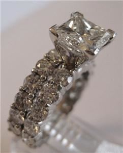 Top Rate Diamonds, Atlanta — Matching diamond eternity wedding set.  The band was custom designed as a perfect match to complement the ring.