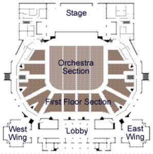 First Floor Sections 100-111, Municipal Auditorium, San Antonio