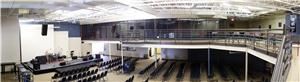 Connections Event Center, Raleigh — This is the main hall set up with 200 chairs and a stage.