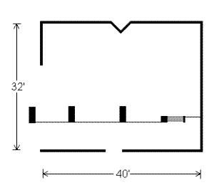 Chutes, Hilton Boston Dedham Hotel, Dedham — Floor Plan for the Chutes Room
