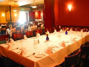 Red Room, Mario's Place Restaurant, Riverside — Red seats 15 to 28 guest.