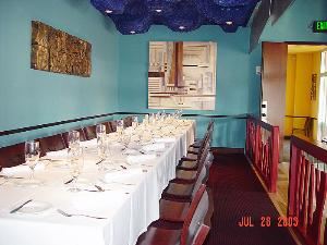 The Blue Room, Aquavina, Charlotte — The Blue Room is a semi-private room 
that seats up to 22 guests.
