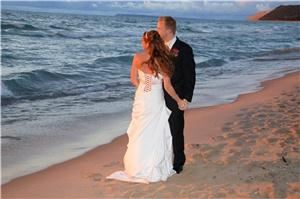 Photography By Blair - Grand Rapids, Grand Rapids — A Beach Wedding and Sunset on Lake Michigan.