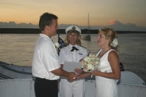Wedding Officiants Florida, Palm Coast — Sunset wedding on the Matanzas River, St. Augustine, FL.
