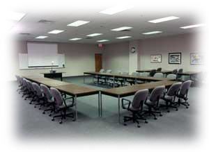 Classroom B, The Atrium At National Composite Center, Dayton — Can seat 80.