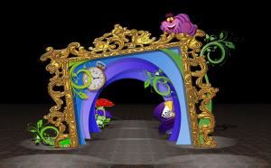 Allstar Event Service Inc, Las Vegas — We have many entrances to enhance your event such as this Alice In Wonderland theme!