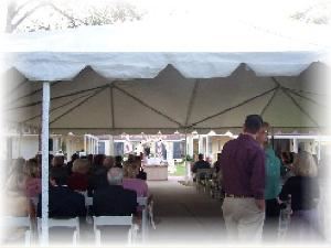 Tent, Cole's Country, Cypress — We offer wedding tents, limos, floral designs, D.J., catering, cakes, ministers and even horse drawn carriages.