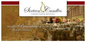 Sixteen Candles Chair Cover Rentals, Columbia — www.sixteencandleschaircovers.com