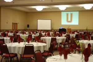 Ballroom, Union College, Schenectady — Designed for multipurpose use, our ballroom can easily accommodate banquets, conferences, trade shows and other large events.
