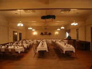 German-American Club of Albany Banquet Hall, German-American Club of Albany, Albany — Table layout from a July 2006 wedding.