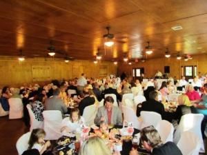 Pavilion, Burnt Pine Weddings and Special Events, Newborn — Receptions and dinners can be buffet or seated, all with your choice of custom menus. The Pavilion has a dance floor, space for beverage stations, and room for a band or DJ.
