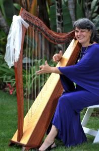 Magical Harps by Amy Lynn Kanner, San Diego — This is a beautiful setting for a wedding! I have a portable battery-powered amplifier which is perfect for outdoor weddings and special events. I always decorate my harp with a bow, to create an added touch of elegance.