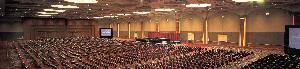 Ballroom A, Midwest Airlines Center, Milwaukee — This image shows the sections of the ballroom combined for a large event.