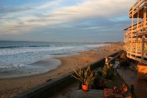 Ocean Deck, Best Western Beach Resort Monterey, Monterey — Ocean deck at Sunset