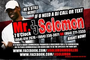 JJ SOLOMON MR7OCLOCK can DJ OR HOST YOUR PARTY OR CLUB NIGHT, Greenwood — need a dj. get a name you have heard before. seen before and now is ready to serve your mobile dj needs.  http://www.facebook.com/jjsolomonmobiledj  call (864) 414 2676 or (864) 271-2333