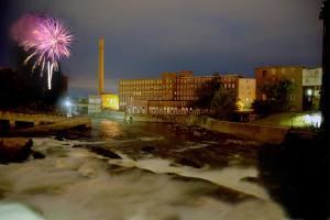 Full Day Meeting Package, North Dam Mill Events Center and Banquet Facility, Biddeford — This unique space shown from the outside.