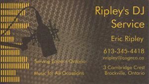 Ripley's DJ Servie, Brockville