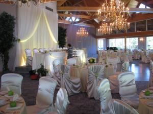 Party Room, Woodington Lake Golf Club, Tottenham — LakeView Room set up for a wedding