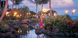 Cabana Beach, Grand Hyatt Kauai Resort & Spa, Koloa — This is how we turn on the lights!