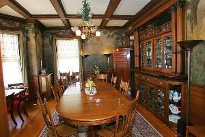 Dining Room, Parlor, Music room , Grand Hall and queen Anne Wrap-Around porch, Mandolin Inn, Dubuque