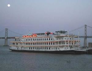 San Francisco Belle, Hornblower Cruises & Events, San Francisco — The beautifully renovated Belle is the crown jewel of San Francisco Bay. From bow to stern her decks are a grand expression of Art Nouveau. This stern wheeler features three enclosed decks, a spacious sun deck and complete wrap around decks that fulfill all your event destination needs from trade shows to cocktail parties. For groups of 250 to 600 guests per deck, she is a San Francisco landmark. Her presence on the bay will capture your imagination with it's grandeur and style that is uniquely San Francisco.