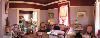 Ballroom (Ladies Parlors), STARR Mansion Wedding & Events Facility, Vallejo — View of the two main parlors(Ladies Parlors) converts into a ballroom and dance floor.  By default these rooms are decorated with period antique furnishings and accessories.  The perfect setting for a buffet or mixer event.  For other functions the furnishings can be re-arranged or removed.